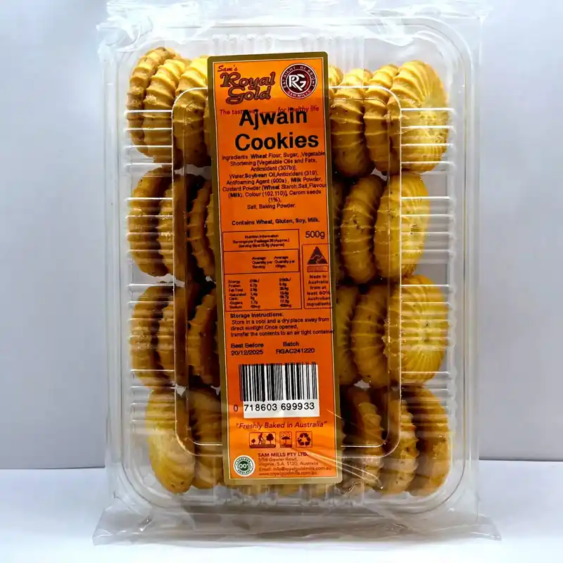 R G Biscuits Ajwain Cookies<br/>900 g and 500 g