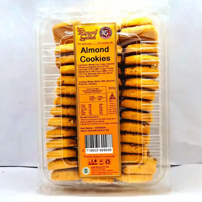 R G Biscuits Almond Crunch Cookies<br/>500g