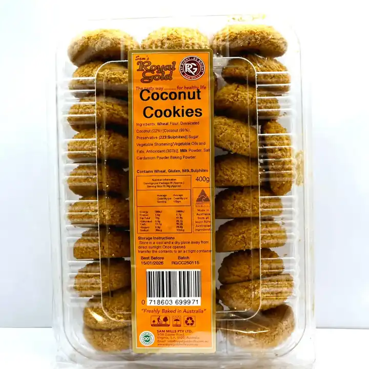 R G Biscuits Coconut Cookies<br/>900 g and 400g