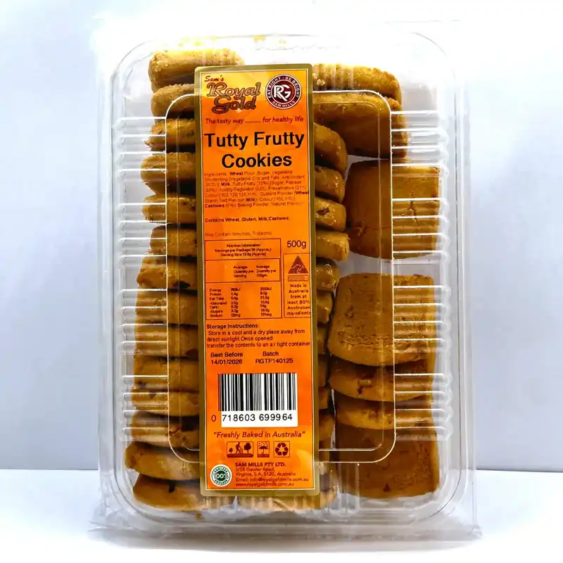 R G Biscuits Tutty Frutty Cookies<br/>500g