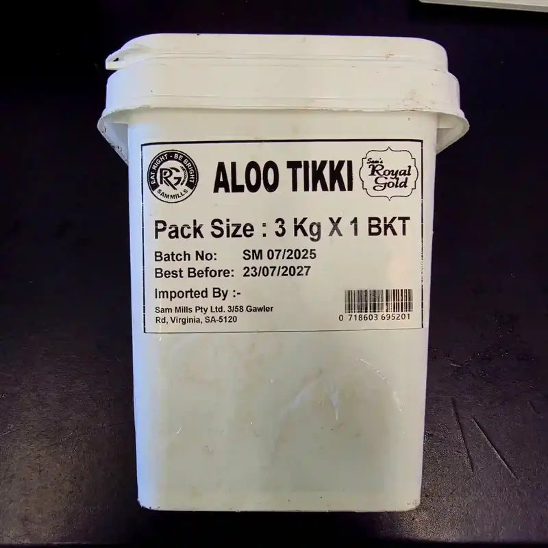 R G Frozen Snacks Aloo Tikki<br/>3 Kg