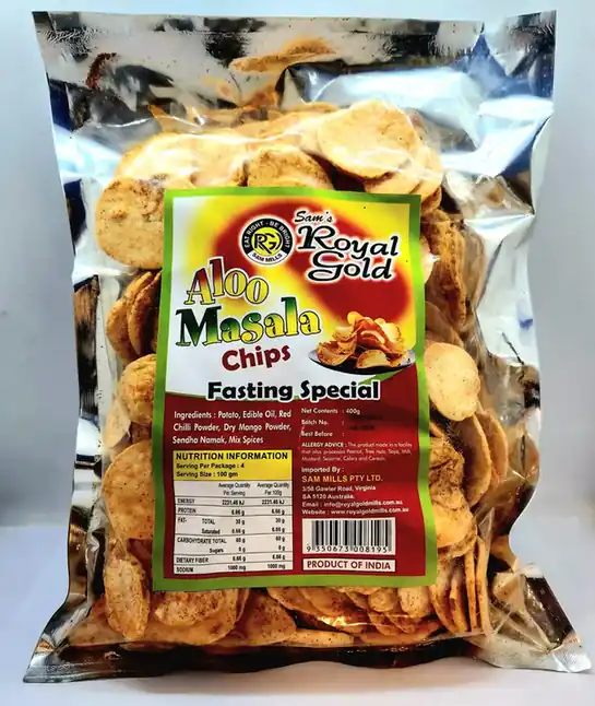 R G Snacks Chips Aloo Masala<br/>400 g and 200 g