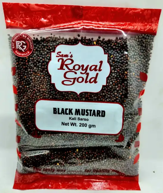R G Spices Mustard Black Whole<br/>1 Kg, 400 g and 200 g